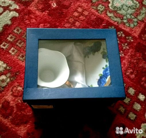Чашка и блюдце в коробке новые