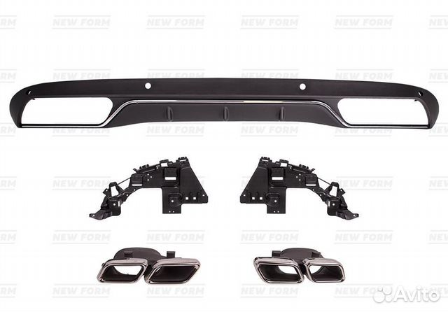 Диффузор с насадками 63 AMG Mercedes C205