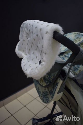 Санки-коляска, принт: зимний, цвет: фисташковый Санки-коляска, принт: зимний, цвет: фисташковый