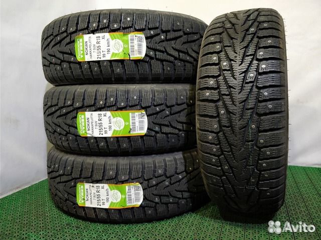 Шины зимние шипованные 215 55 18. Nokian 10x.