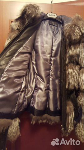 Кожаная зимняя куртка с чернобуркой Кожаная зимняя куртка с чернобуркой