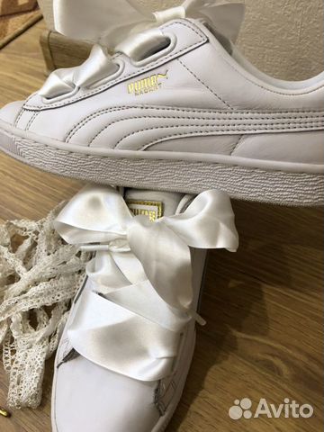 Кроссовки белые Puma basket Кроссовки белые Puma basket