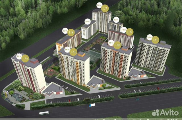 3-к квартира, 60.3 м², 1/16 эт.