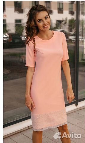 Платье новое. С кружевом. 44р