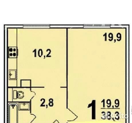 1-к квартира, 38 м², 10/22 эт. 1-к квартира, 38 м², 10/22 эт.