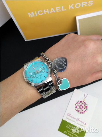 Часы женские michael kors голубые (108) Часы женские michael kors голубые (108)
