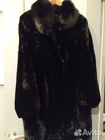 Новая шуба из мутона с песцом alef Новая шуба из мутона с песцом alef