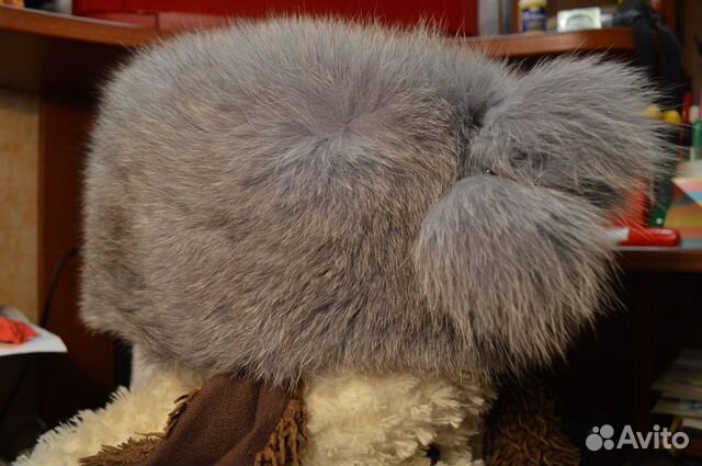 Шапка из песца голубого новая Шапка из песца голубого новая