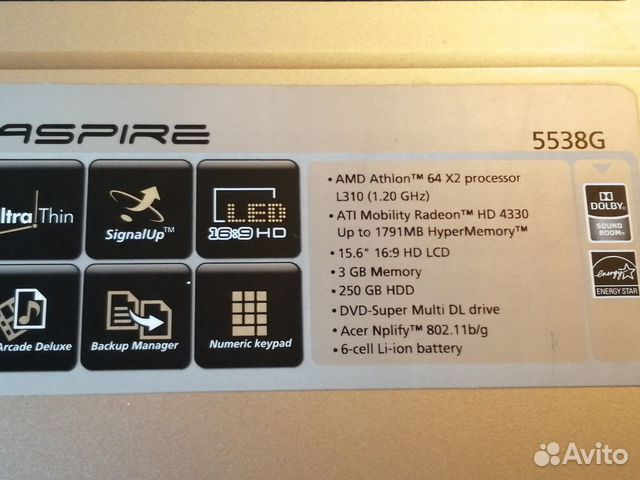 Ноутбук Acer 5538G Ноутбук Acer 5538G
