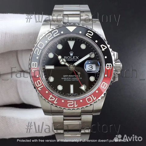 Часы Rolex GMT-Master II Pepsi ETA 40mm(арт.70943)