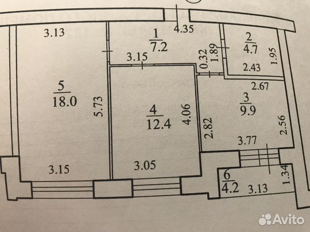 2-к квартира, 54.3 м², 8/12 эт.