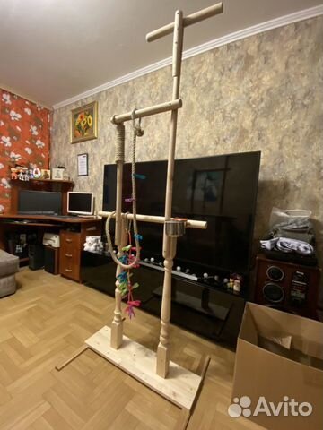 Игровой стенд, присада для попугая, (Ара, Жако) ру