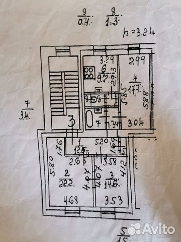 3-к квартира, 83.3 м², 4/5 эт.