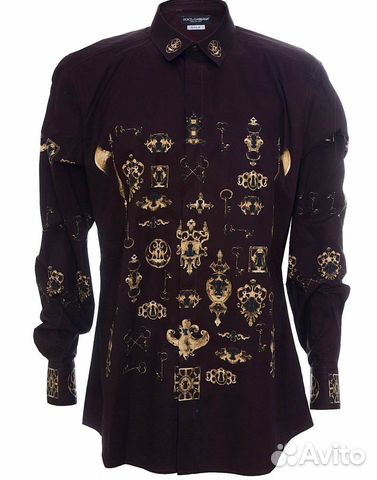 Итальянская мужская рубашка Dolce & Gabbana 44р
