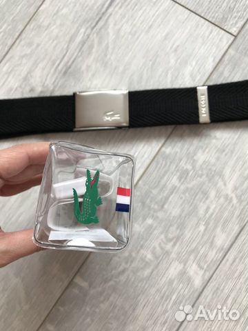 Ремень lacoste черный тканевый унисекс Ремень lacoste черный тканевый унисекс