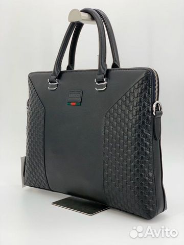 Новая мужская кожаная сумка портфель Gucci