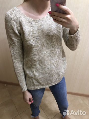 Свитер бежевый Stradivarius S