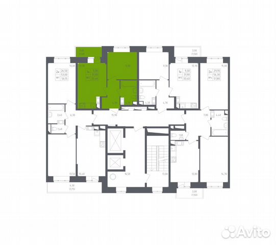 1-к квартира, 33.4 м², 3/17 эт.