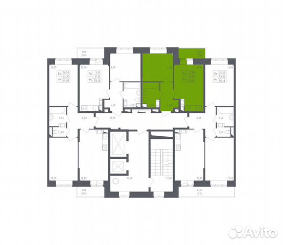 1-к квартира, 33.2 м², 3/17 эт.