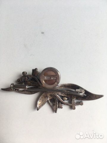 Брошь винтаж антиквар серебро проба 925