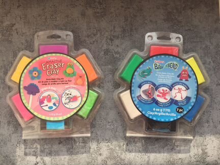 Наборы глины с эффектом ластика и гнущаяся