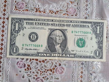 Купюра 1 доллар 1995 года