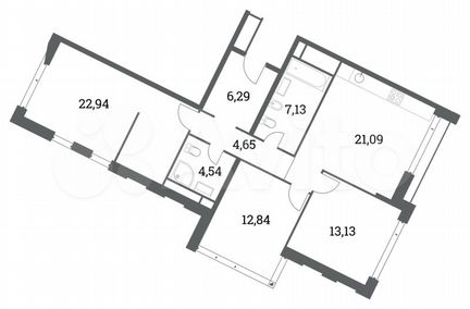 3-к квартира, 92.6 м², 4/14 эт.