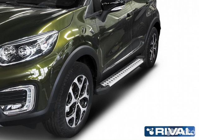 Пороги-подножки Renault Kaptur 2016-2020 Bmw-Style