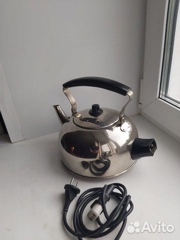Чайник электрический никелированный. ссср. Винтаж
