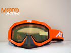 Очки мотокросс/снегоход (двойное стекло) оранжевые