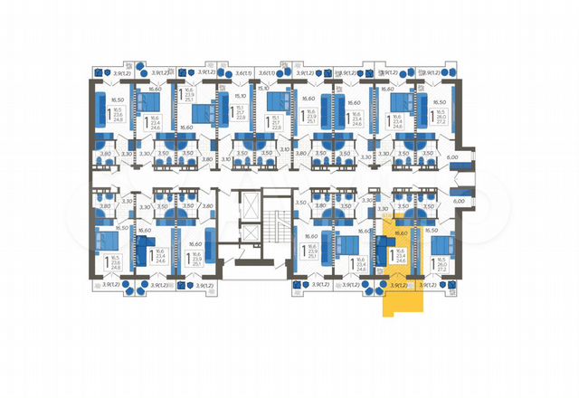 Апартаменты-студия, 24,6 м², 8/12 эт.