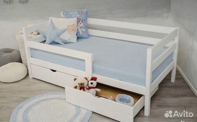 Подростковая стильная кроватка, сосна 160/80см