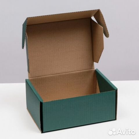 Коробка для подарка, изумрудная, упаковка