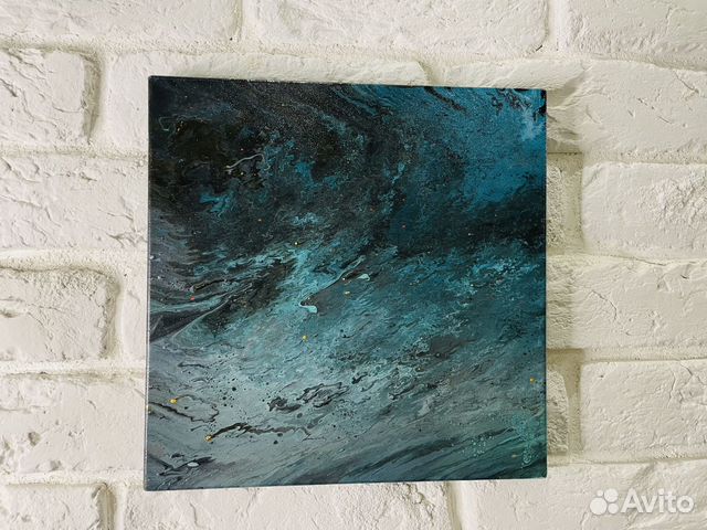 Картина акрилом Флюид Арт: Бездна