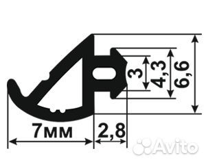 864952 уплотнитель притвора rehau