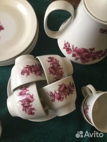 Сервиз кофейный Кольдиц из Гдр 21 предмет