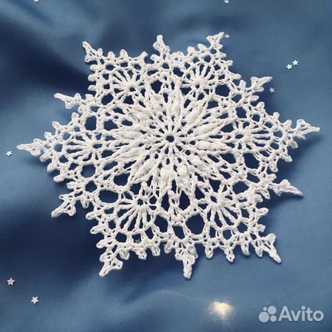Подарок Снежинка Салфетка Крючком