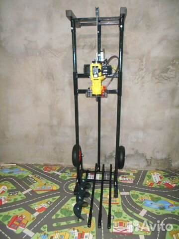 Рама для мгбу с мотором лебедкой и колесами