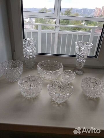 Вазы хрустальные,стаканы, кружки, рюмки хрусталь