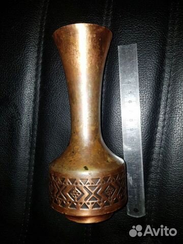 Ваза медь 17 см Германия 70-80-е года