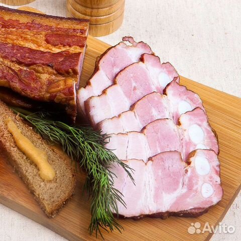 Свиная грудинка домашнего копчения