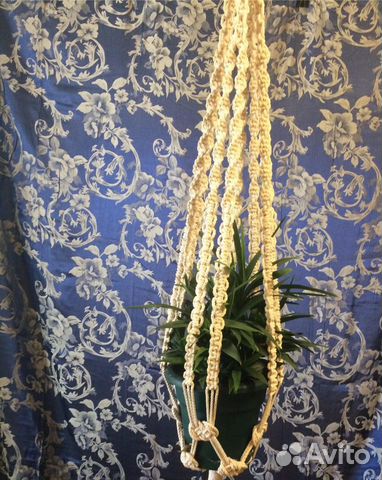 Подвес / кашпо для цветов макраме