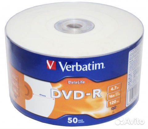 Оптический Диск DVD-R Verbatim 4.7гб 50шт (Print)