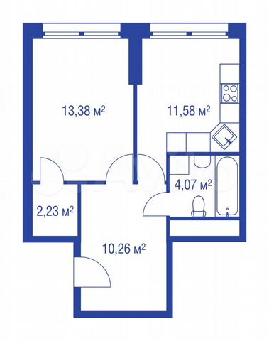 1-к. квартира, 26,8 м², 9/32 эт.