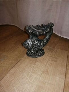 Чугунная пепельница-рыбка СССР