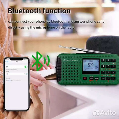 Радиоприемник Retekess HR11S AM/FM/mp3/Bluetooth