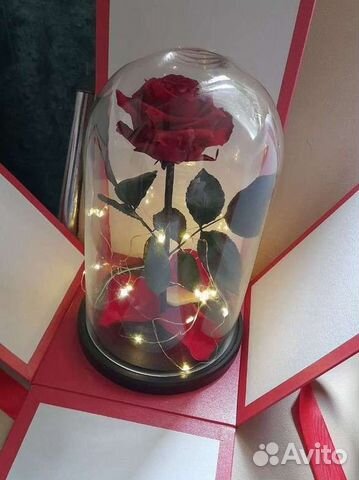 Роза в колбе Подсветка Подарок шары