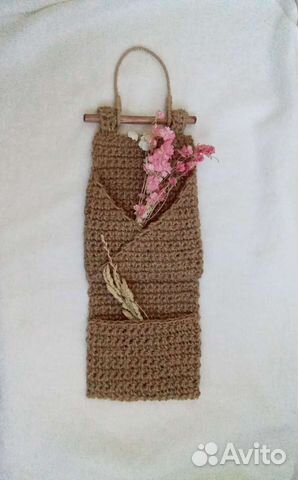 Органайзер для хранения подвесной из джута
