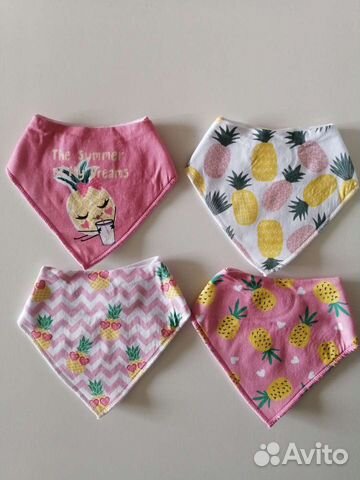 Слюнявчики-шарфики-банданы новые 0+