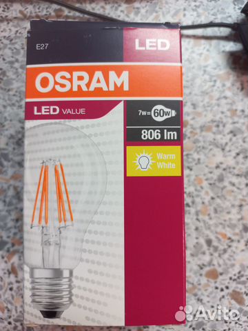 Лампа светодиодная Е27 Osram филаментная